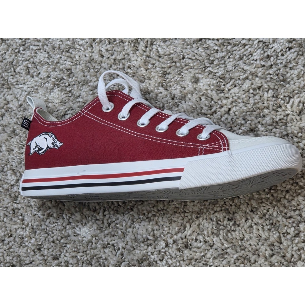 Skicks Arkansas Razorbacks Canvas Sneakers Mens Size 7 Womens 9 Hogs College - Picture 3 of 10
